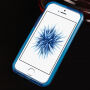 Semitransparante beschermende hoes voor iPhone 5 / 5S / SE (2016) met geweven textuur - blauw
