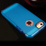 Semitransparante beschermende hoes voor iPhone 5 / 5S / SE (2016) met geweven textuur - blauw