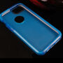Semitransparante beschermende hoes voor iPhone 5 / 5S / SE (2016) met geweven textuur - blauw