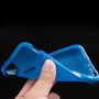 Semitransparante beschermende hoes voor iPhone 5 / 5S / SE (2016) met geweven textuur - blauw