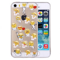 dekking voor iPhone 5 / 5S / SE (2016) met emoticon thema
