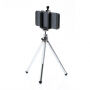 Aluminium driepoot / tripod met telescopisch uitschuifbare pootjes voor iPhone - zilver