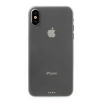 Ultradunne matte kunststof rugdekking voor Apple iPhone XS - grauw