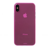 Ultradunne matte kunststof rugdekking voor Apple iPhone XS - rozig
