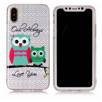 Kunststof achterkant voor Apple iPhone XS - uilen