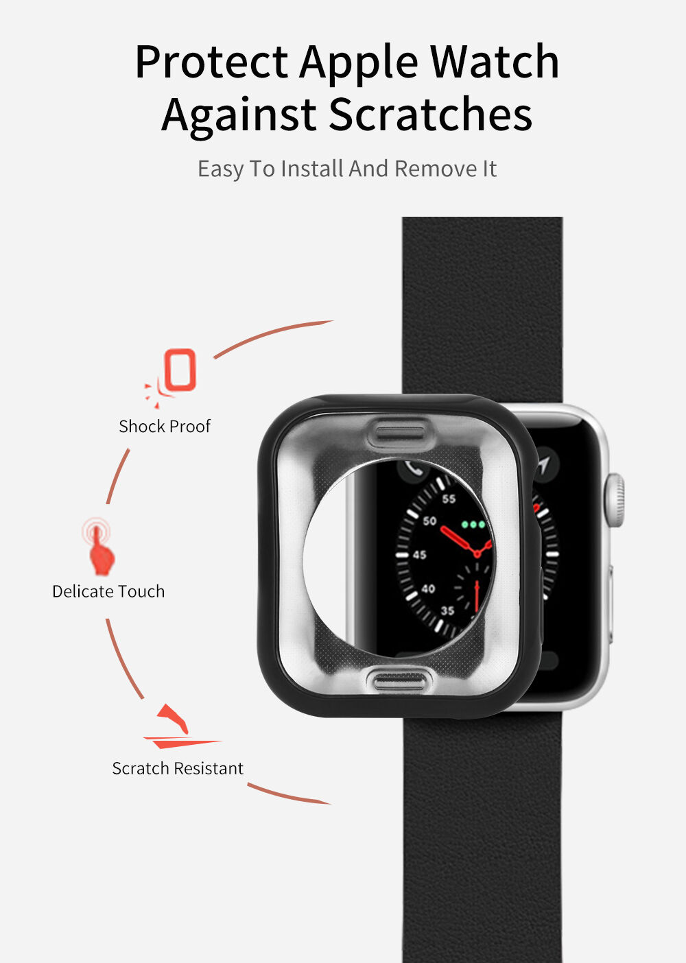 Dux Ducis beschermhoes voor Apple Watch 40mm - zwart