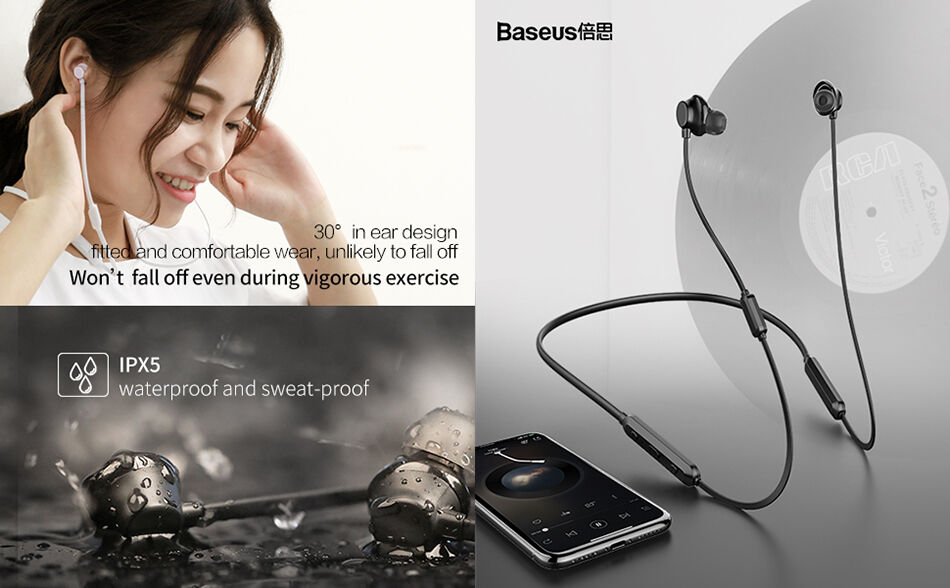 BASEUS Encok draadloze BASEUS draadloze hoofdtelefoon - zwart