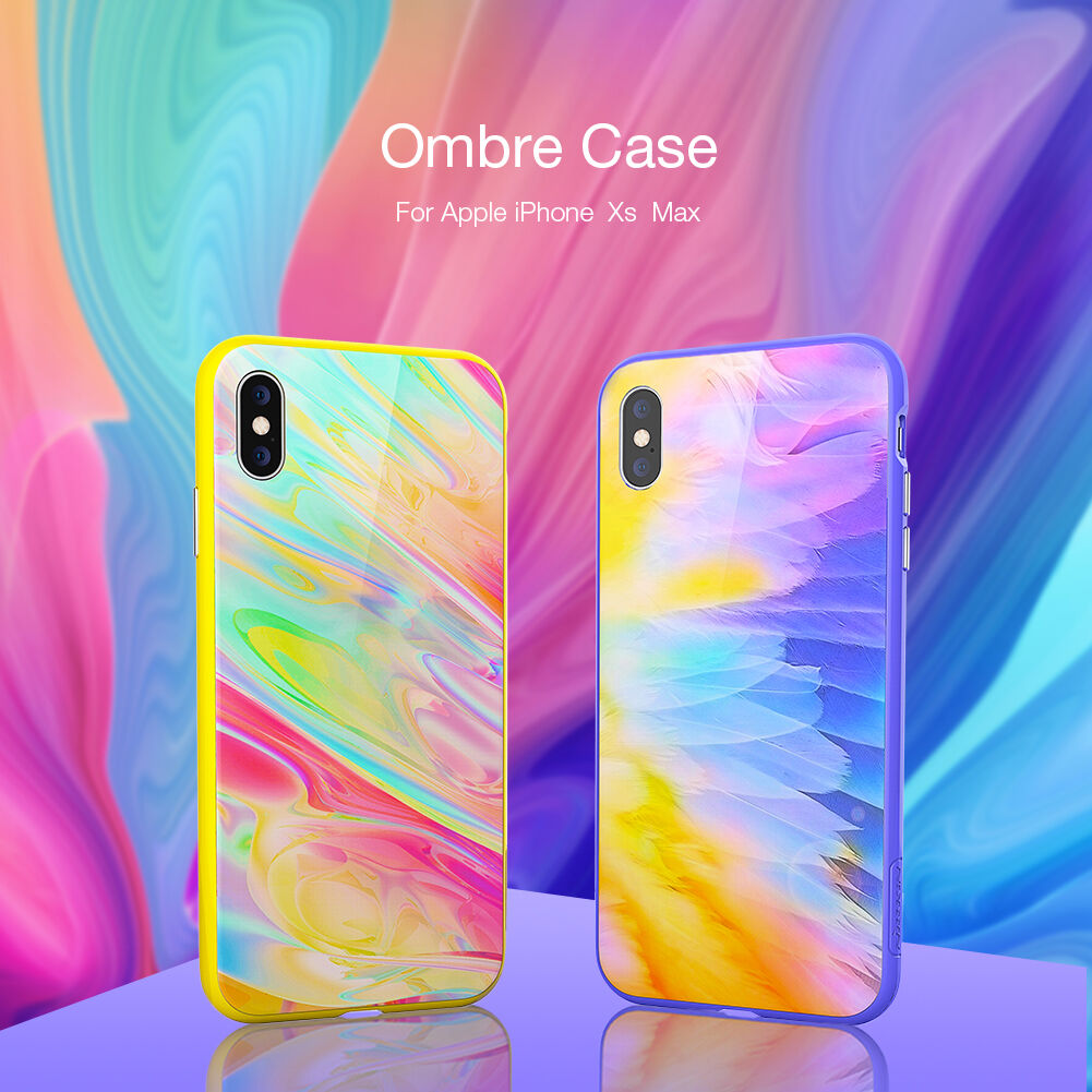 NILLKIN Ombre cover voor iPhone XS Max. - geel