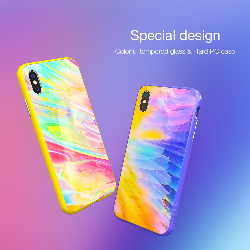 NILLKIN Ombre cover voor iPhone XS Max. - geel