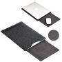 SOYAN vilten enveloppe met kussen voor iPad tot 13" / MacBook tot 14" - zwart