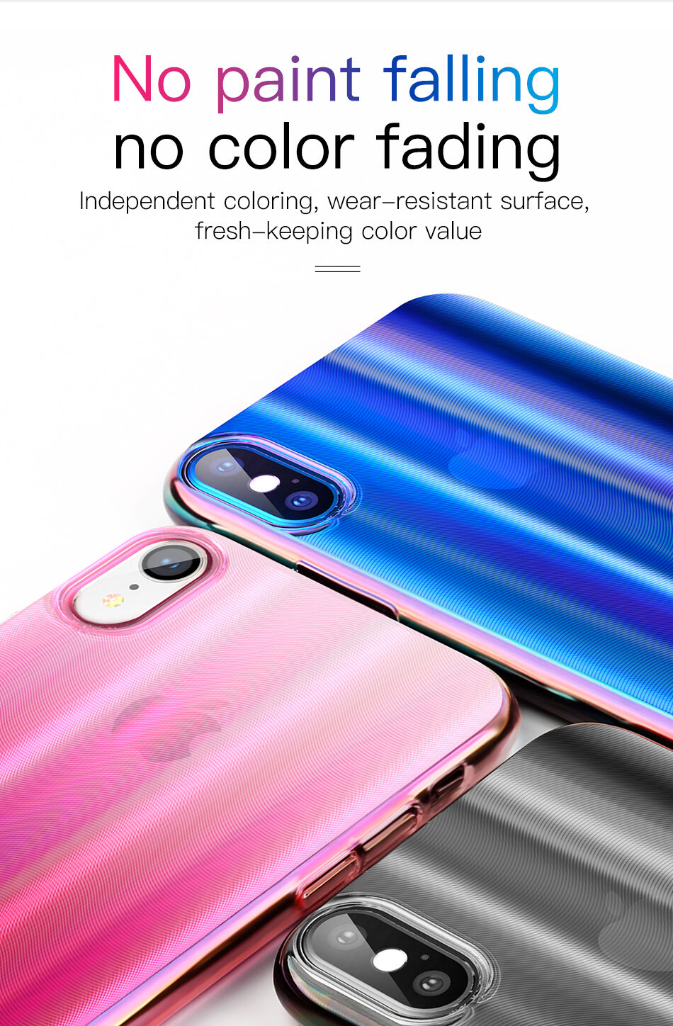 BASEUS Aurora hoes voor BASEUS Aurora voor iPhone XS - zwart
