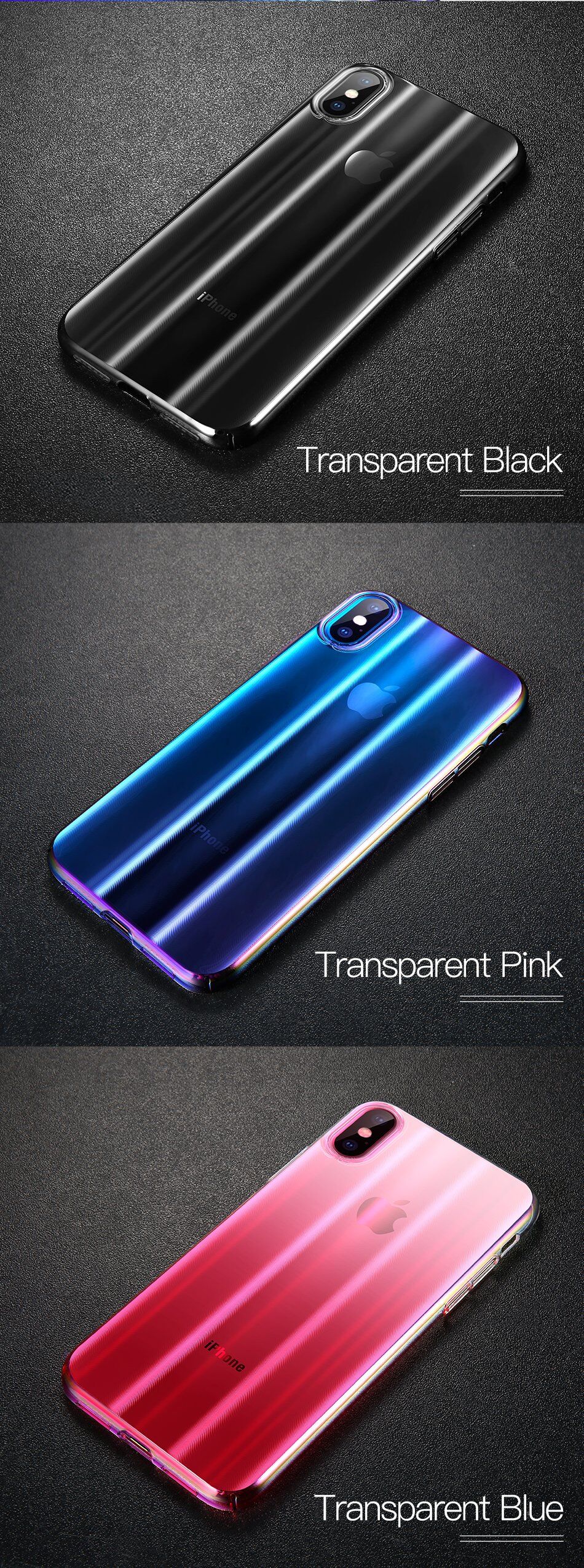 BASEUS Aurora hoes voor BASEUS Aurora voor iPhone XS - zwart