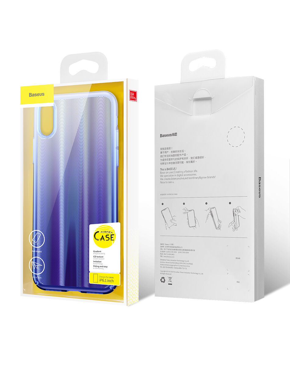 BASEUS Aurora hoes voor BASEUS Aurora voor iPhone XS - zwart