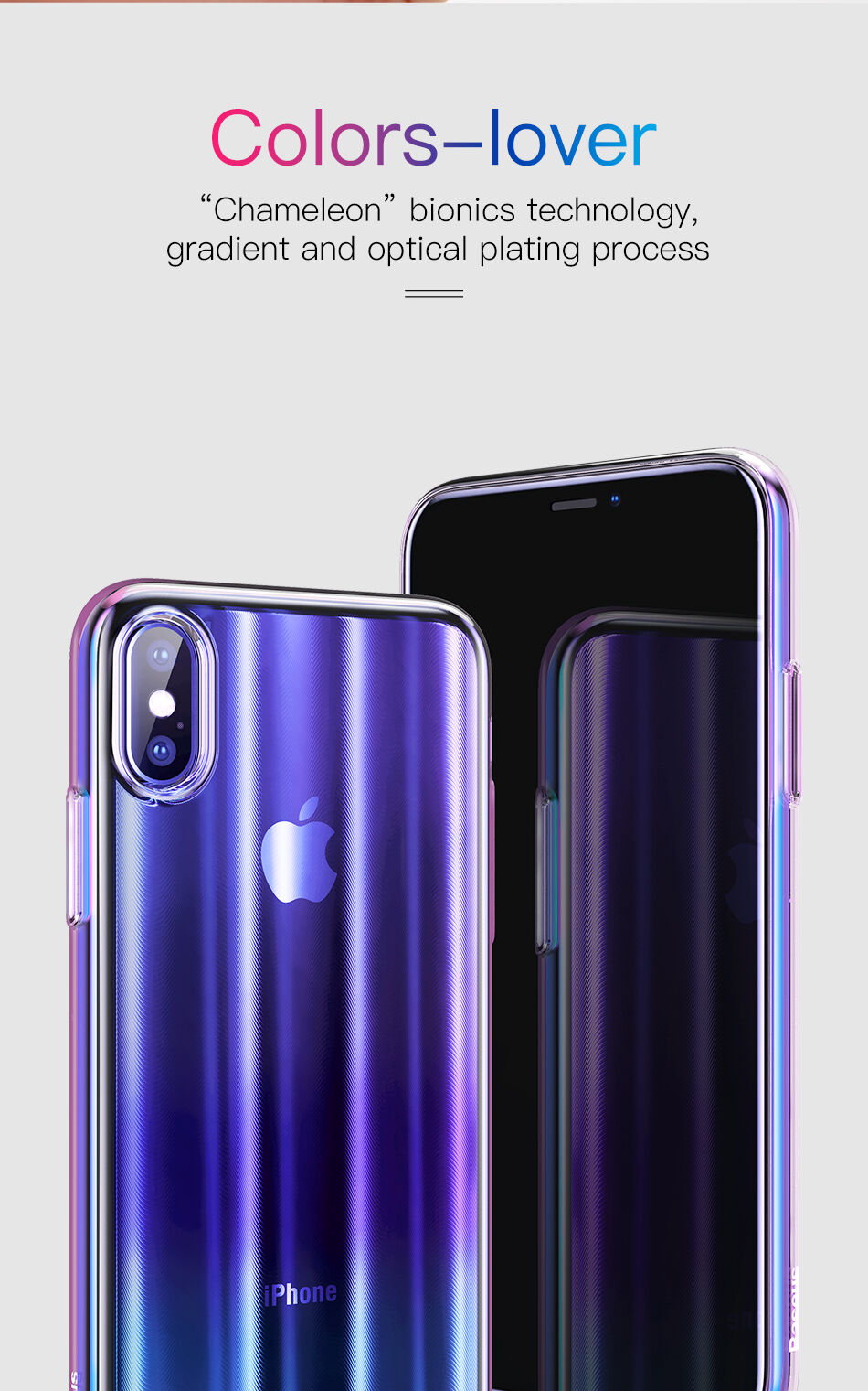 BASEUS Aurora hoes voor BASEUS Aurora voor iPhone XS - blauw