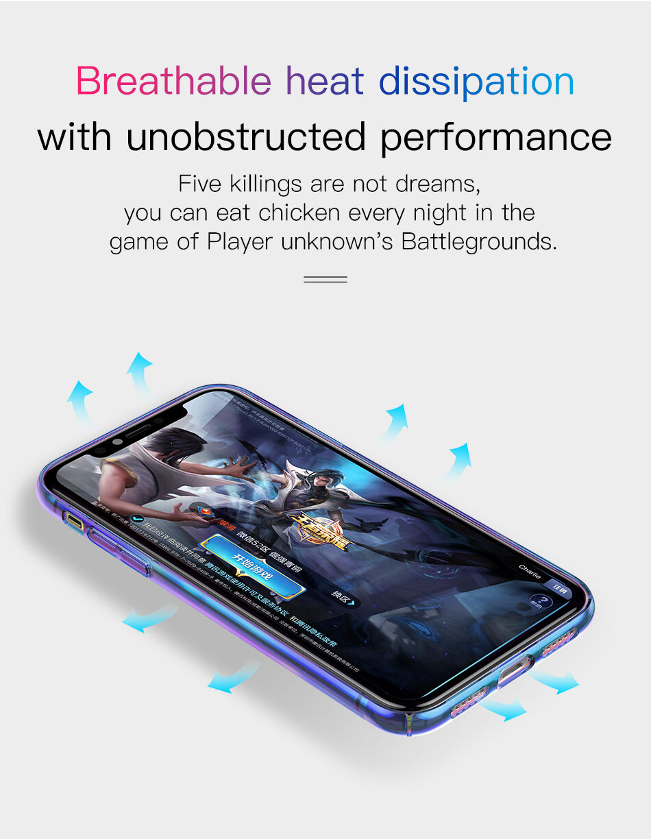 BASEUS Aurora hoes voor BASEUS Aurora voor iPhone XS - blauw