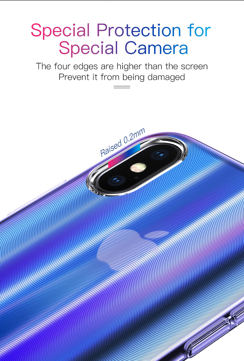 BASEUS Aurora hoes voor BASEUS Aurora voor iPhone XS - blauw