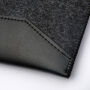 SOYAN vilten enveloppe met kussen voor iPad tot 13" / MacBook tot 14" - zwart