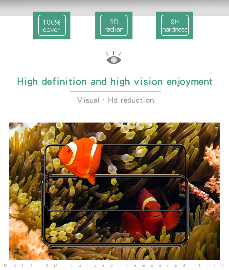 Mofi gehard 3D-glas voor iPhone XR - zwart