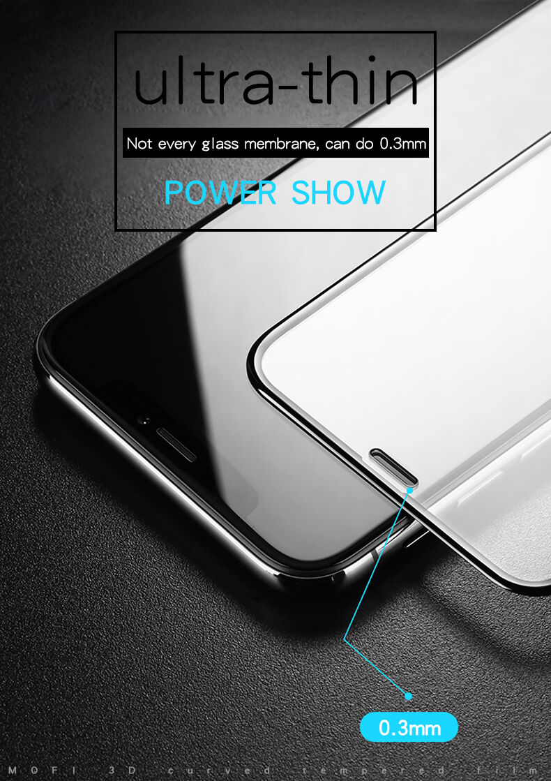 Mofi gehard 3D-glas voor iPhone XR - zwart