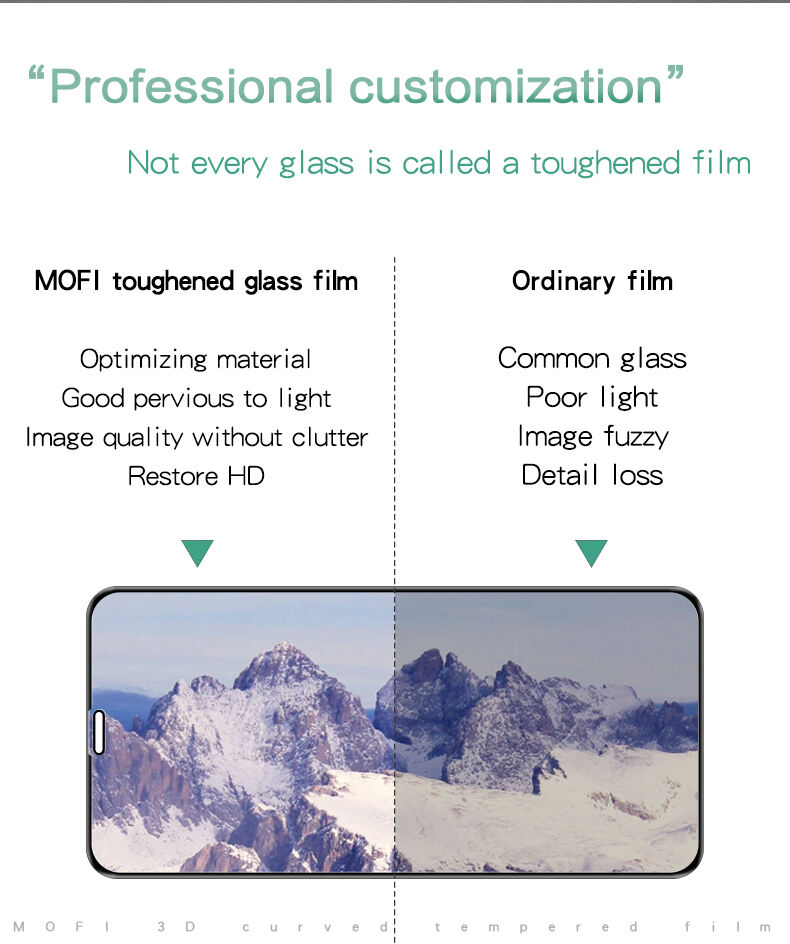 Mofi gehard 3D-glas voor iPhone XR - zwart