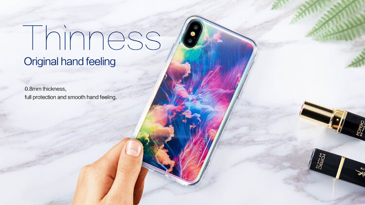 DEVIA dekking voor iPhone X - kleurrijke golven