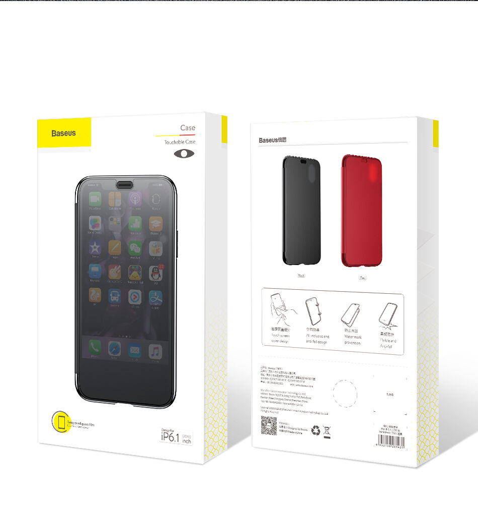 BASEUS flip case voor iPhone XS Max. - rood