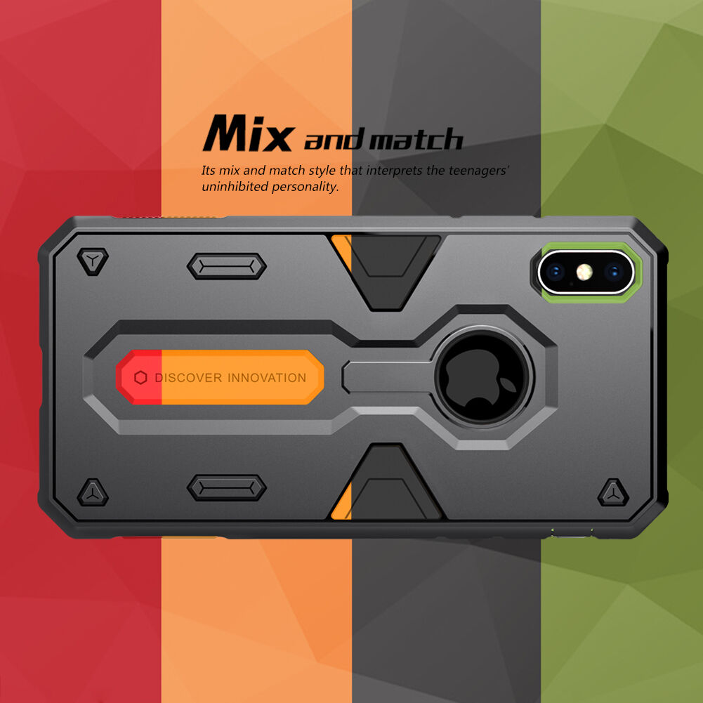 NILLKIN Verdediger II-bestendige afdekking voor iPhone XS Max. - zwart