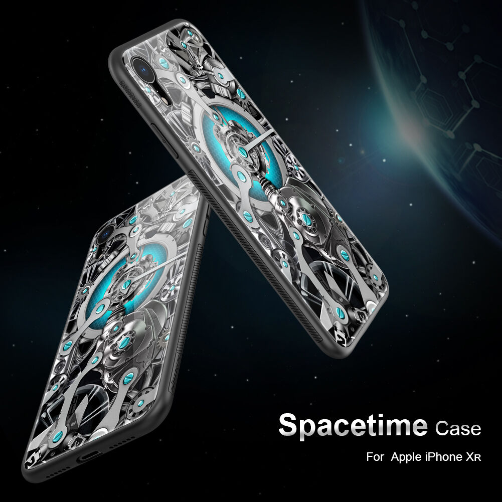 NILLKIN Ruimtetijdafdekking met glazen rug voor iPhone XR