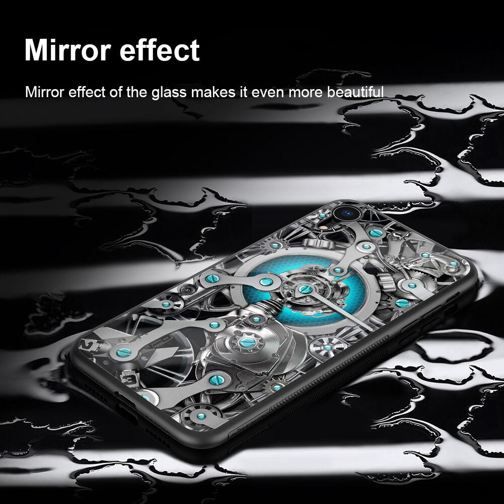 NILLKIN Ruimtetijdafdekking met glazen rug voor iPhone XR