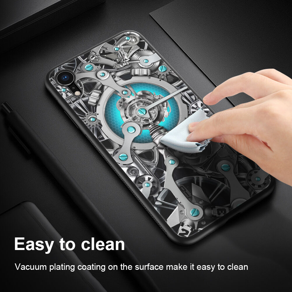 NILLKIN Ruimtetijdafdekking met glazen rug voor iPhone XR