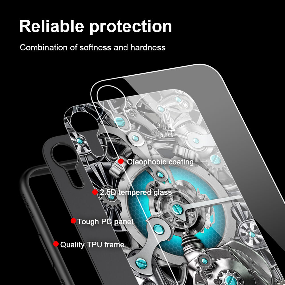NILLKIN Ruimtetijdafdekking met glazen rug voor iPhone XR