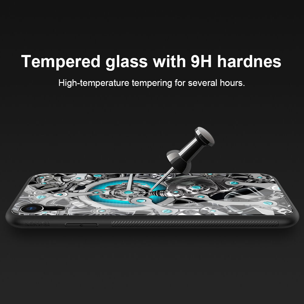 NILLKIN Ruimtetijdafdekking met glazen rug voor iPhone XR