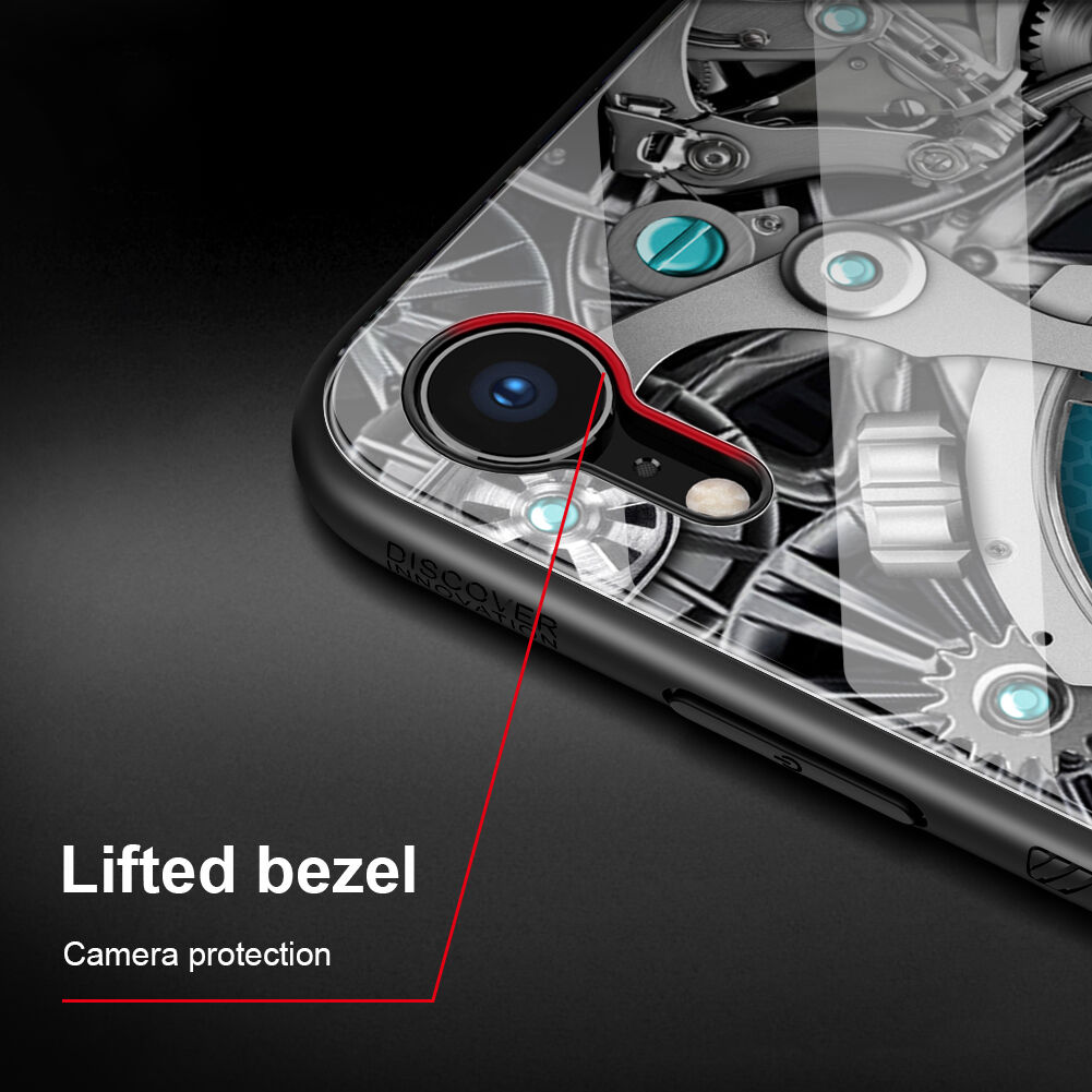 NILLKIN Ruimtetijdafdekking met glazen rug voor iPhone XR