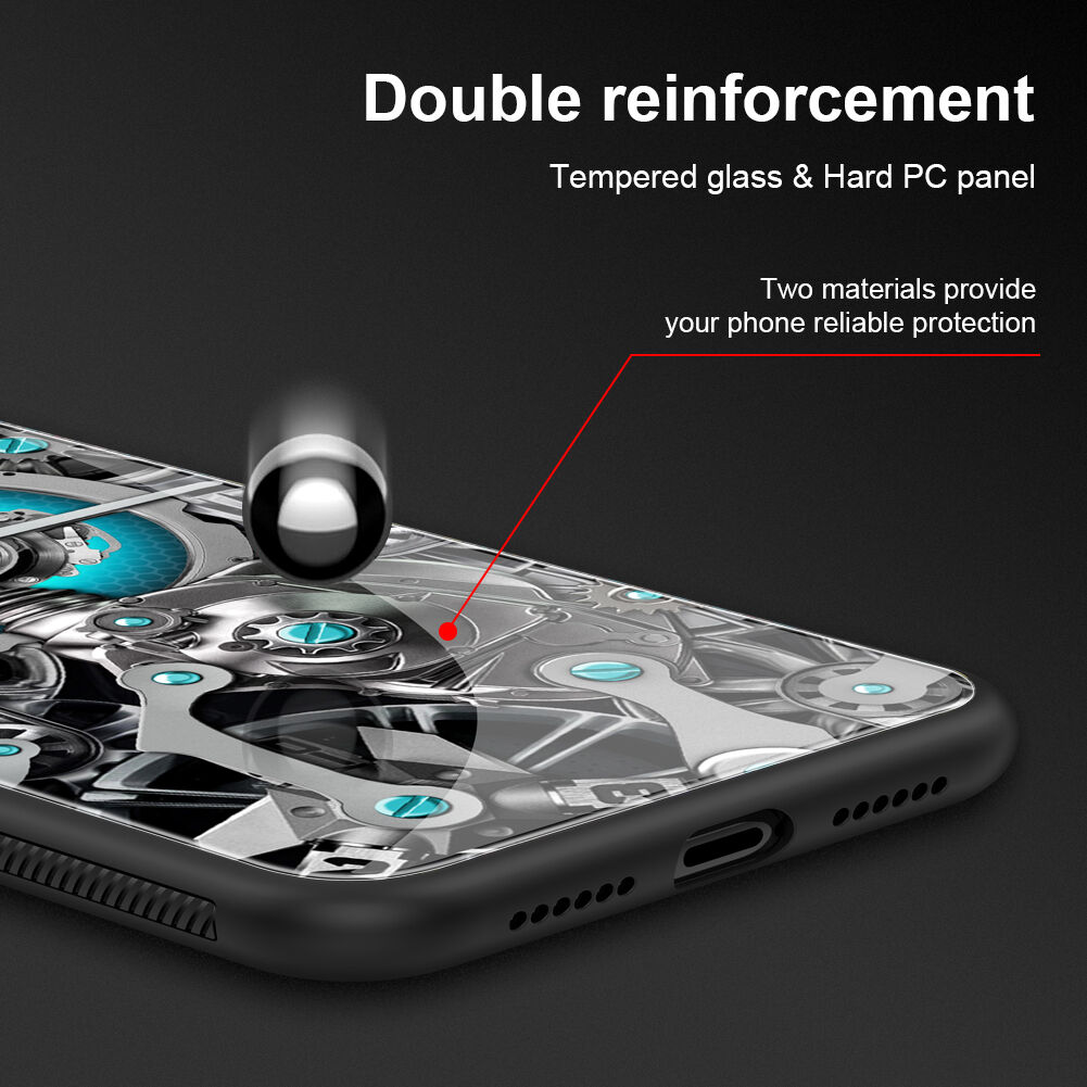 NILLKIN Ruimtetijdafdekking met glazen rug voor iPhone XR