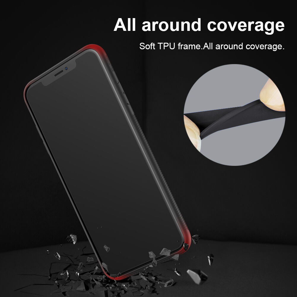 NILLKIN Ruimtetijdafdekking met glazen rug voor iPhone XR
