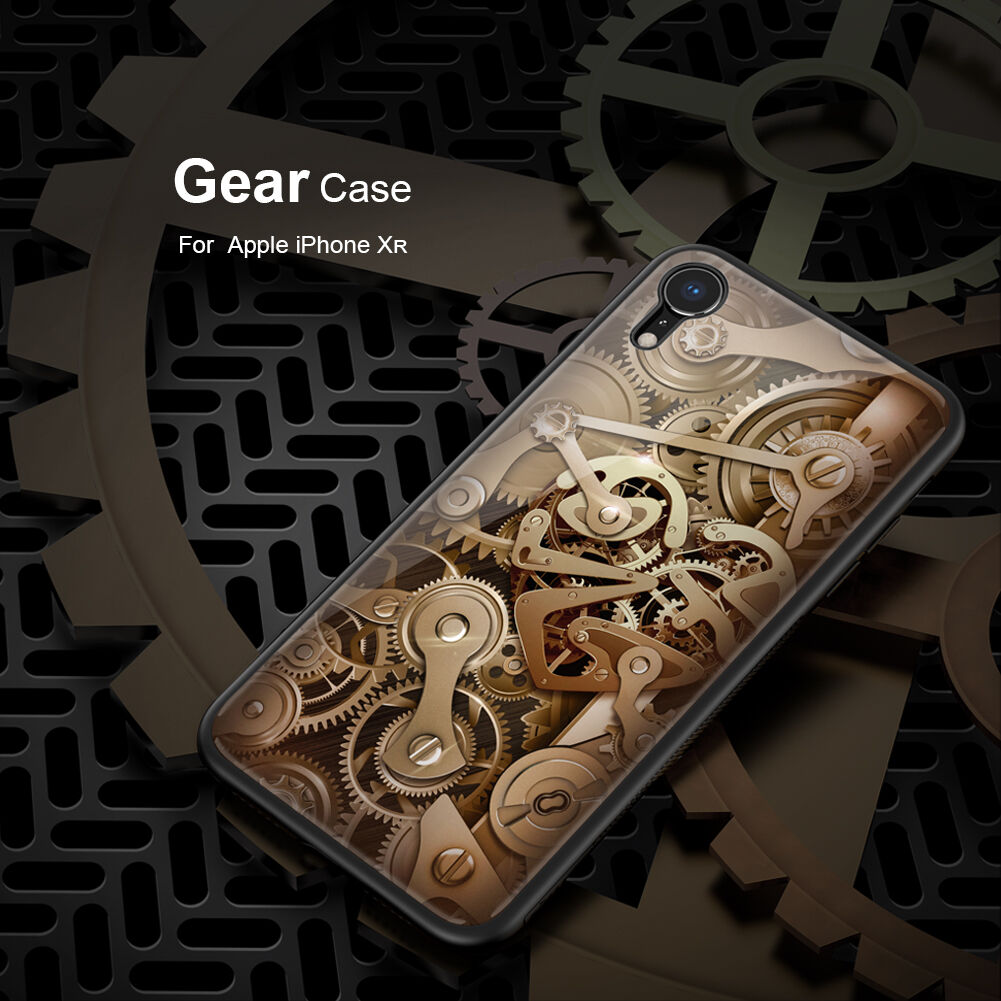 NILLKIN Tandwielafdekking met glazen rug voor iPhone XR