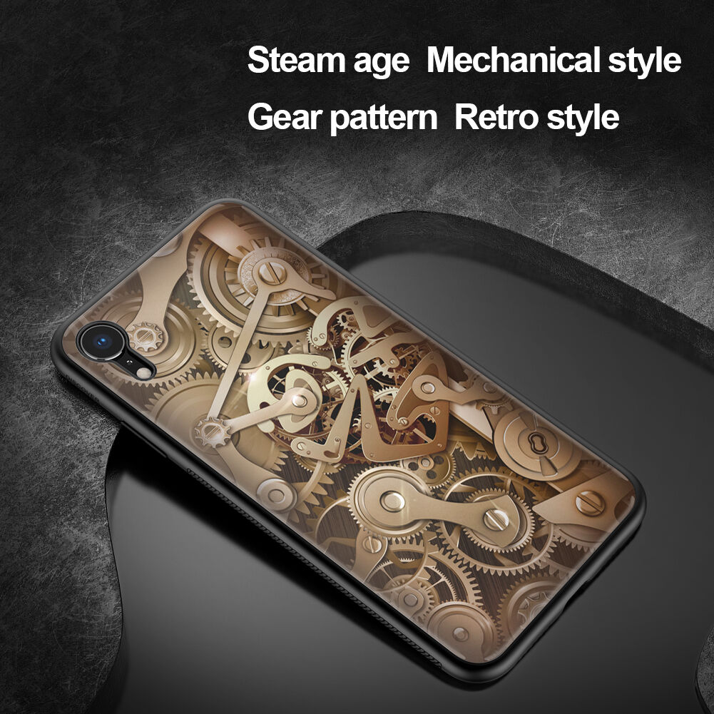 NILLKIN Tandwielafdekking met glazen rug voor iPhone XR