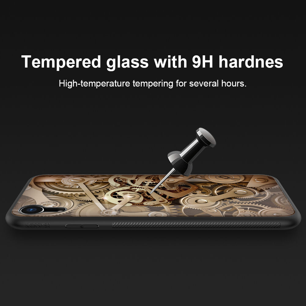 NILLKIN Tandwielafdekking met glazen rug voor iPhone XR