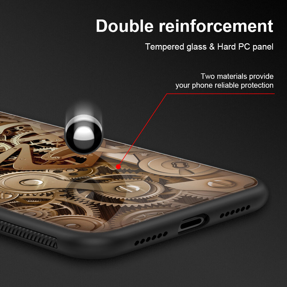 NILLKIN Tandwielafdekking met glazen rug voor iPhone XR