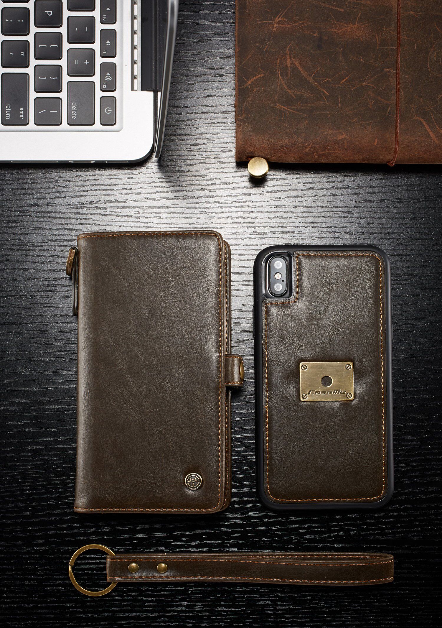 CASEME 2in1 afneembare koffer voor iPhone XS Max. - zwart