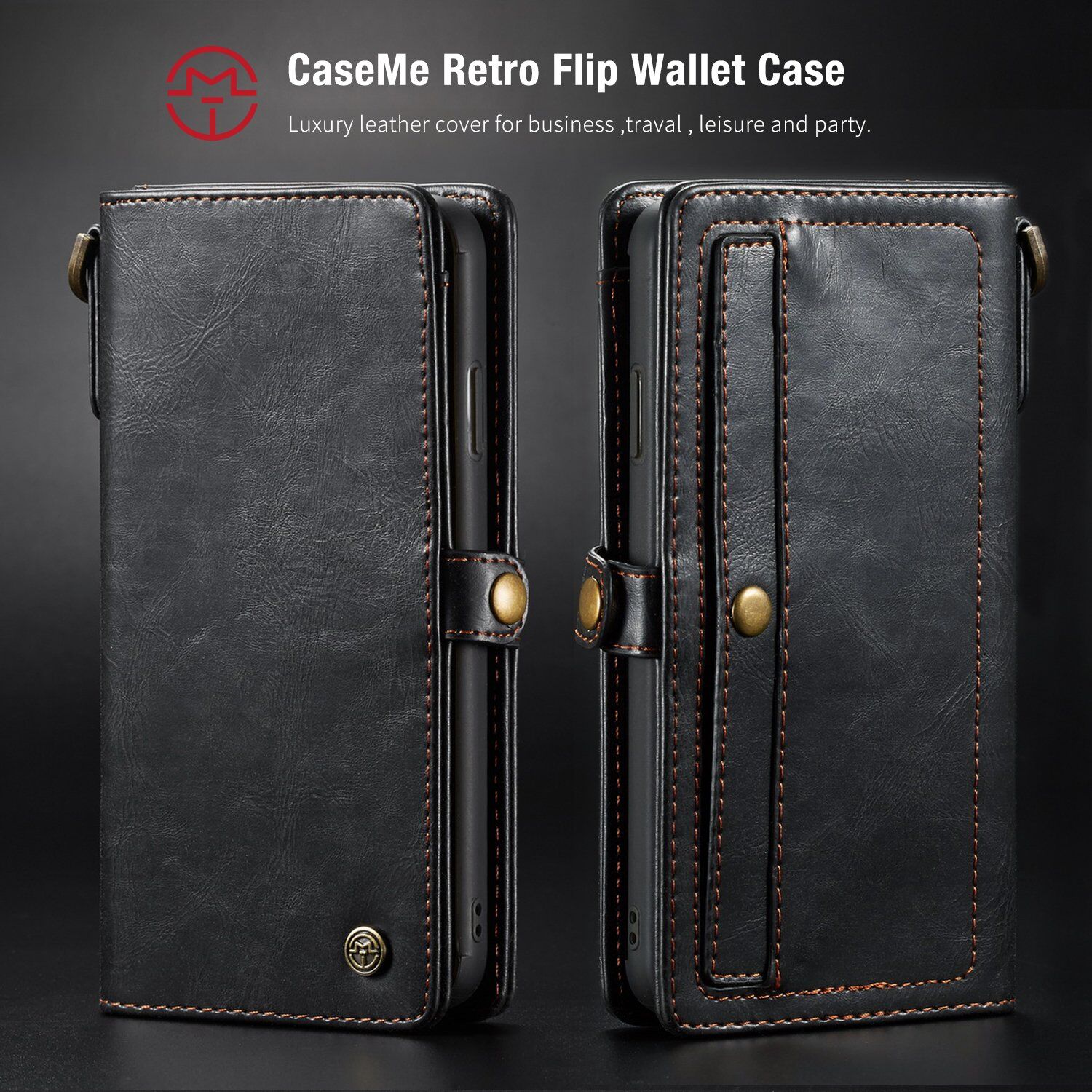 CASEME 2in1 afneembare koffer voor iPhone XS Max. - rood