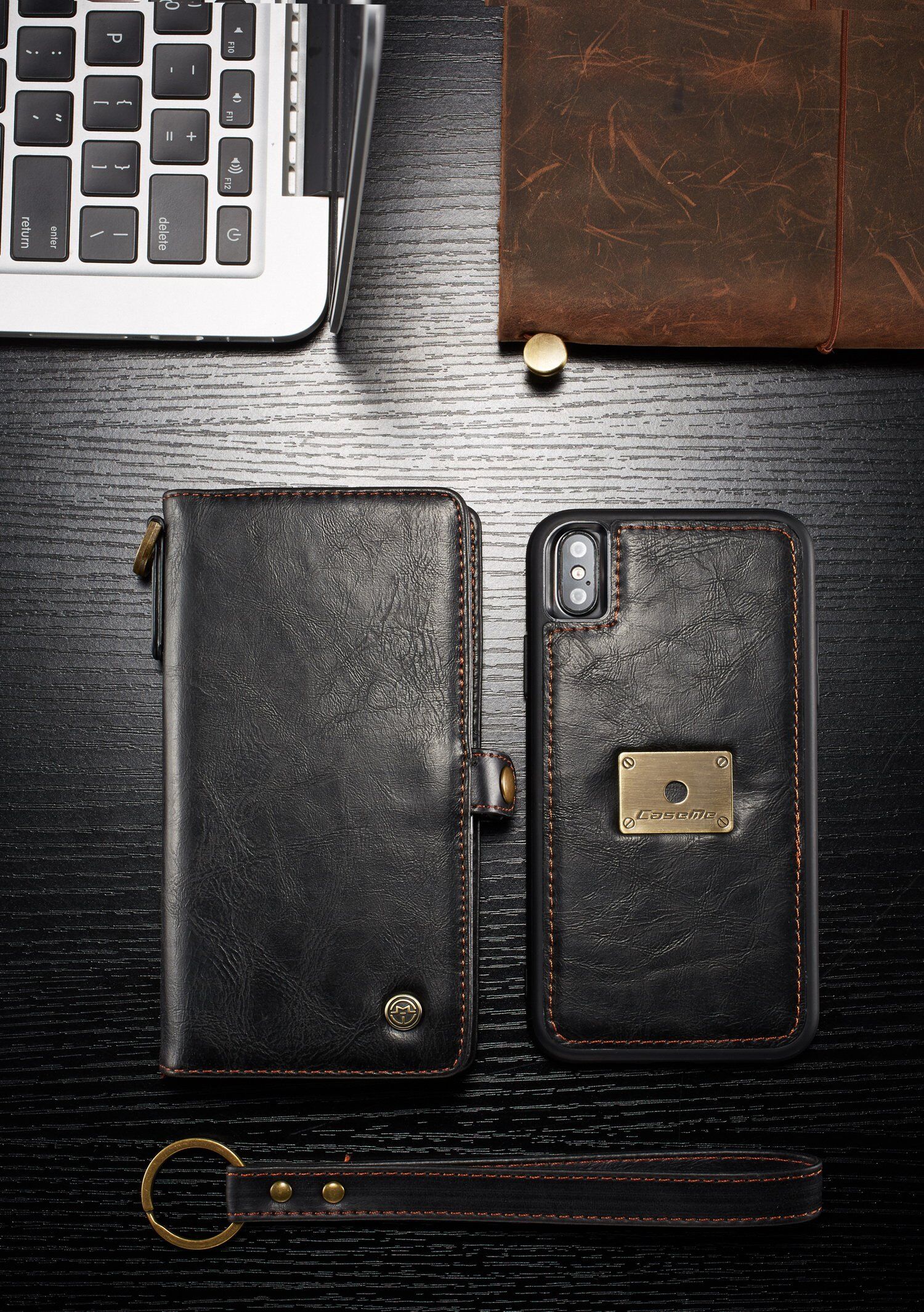 CASEME 2in1 afneembare koffer voor iPhone XS Max. - rood