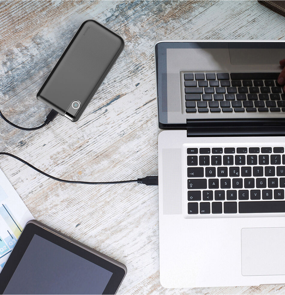 BASEUS Power Bank 10000mAh met draadloos opladen - zwart