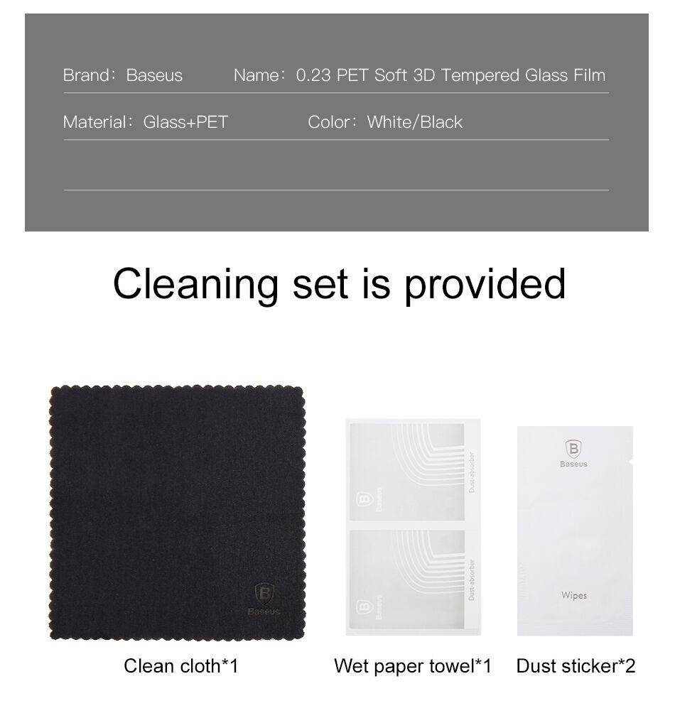 BASEUS gehard glas met afgeronde rand voor iPhone XS Max. - zwart