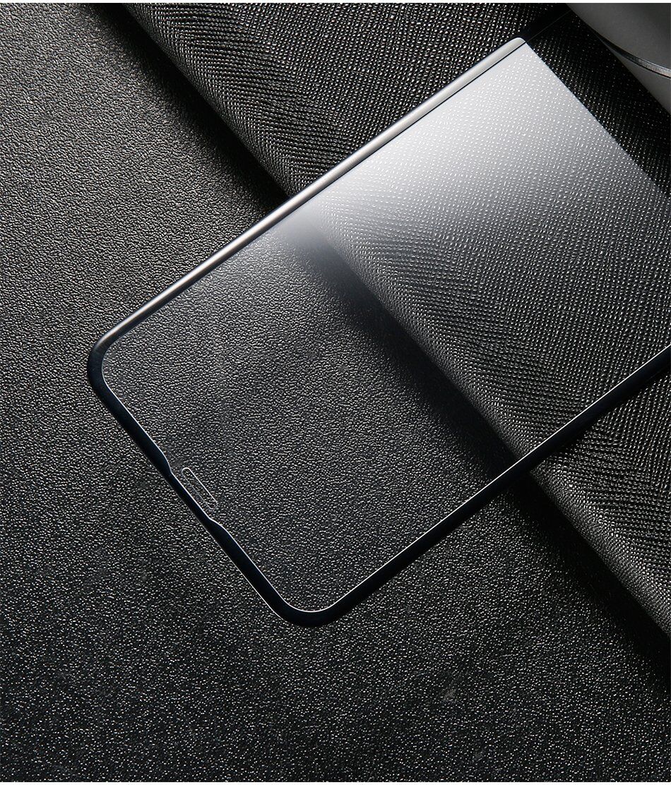 BASEUS gehard glas met afgeronde rand voor iPhone XS Max. - zwart