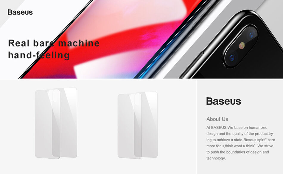 BASEUS gehard glas voor de voor- en achterzijde van de ramen voor iPhone XS Max.