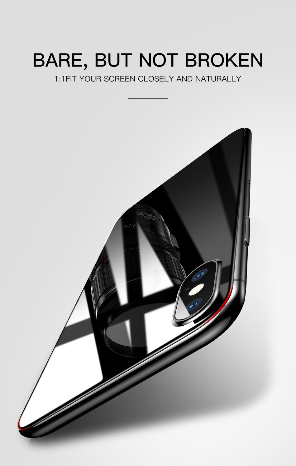 BASEUS gehard glas voor de voor- en achterzijde van de ramen voor iPhone XS Max.
