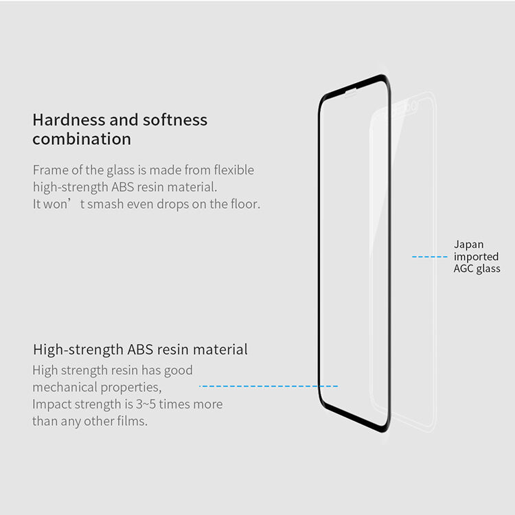 NILLKIN gehard 3D-glas voor iPhone XS Max. - zwart