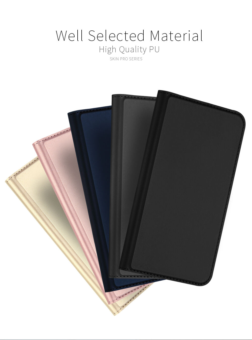 DUX DUCIS flip case voor iPhone XS Max. - goud