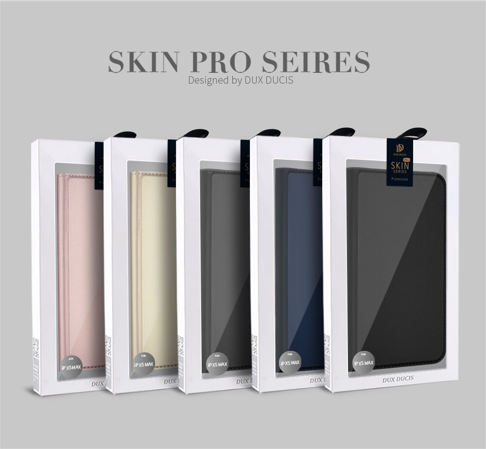DUX DUCIS flip case voor iPhone XS Max. - goud